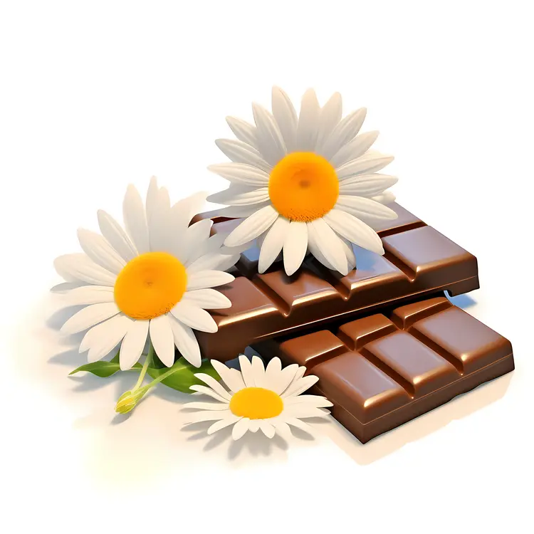 Chocolate Bars with Daisies