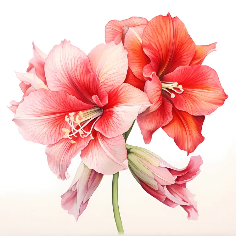 Red and Pink Flowers in Bloom