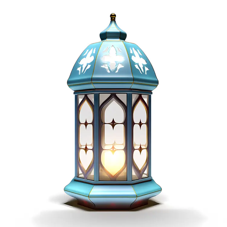 Blue Decorative Metal Lantern