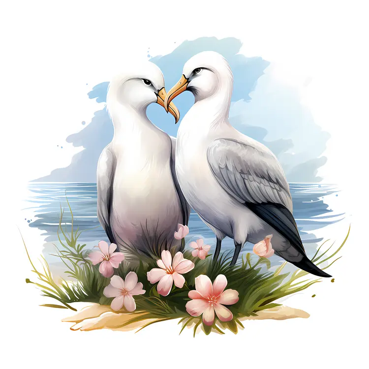 Seagulls by the Sea