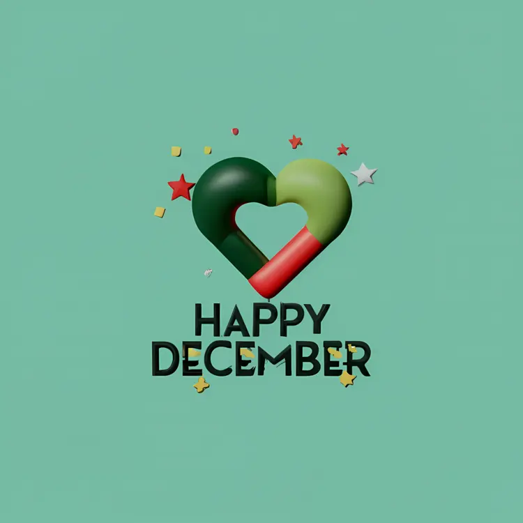 Heart with Happy December