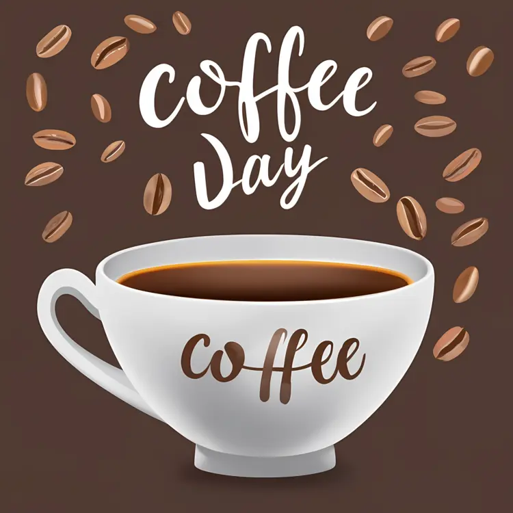 Coffee Cup with Coffee Day Text