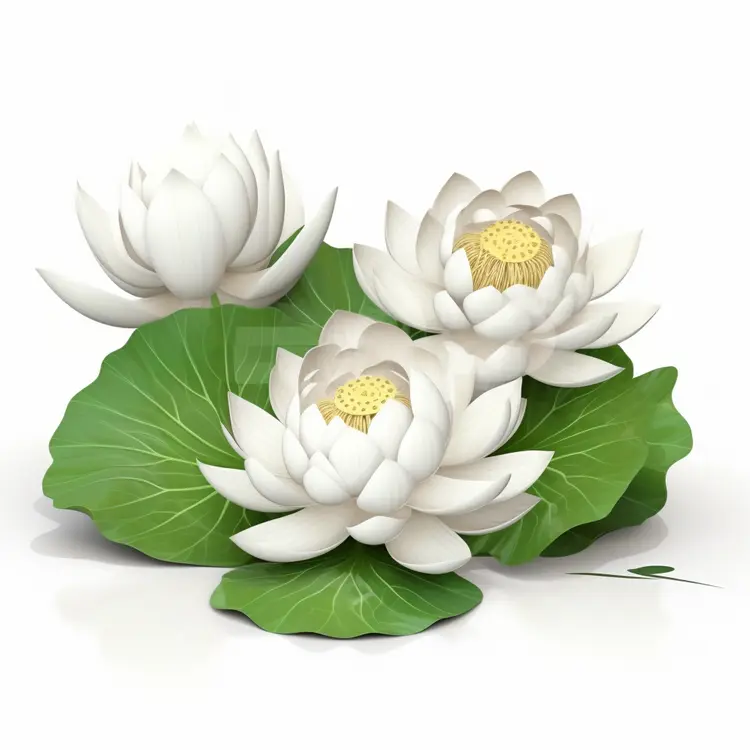 Beautiful White Lotus Flowers