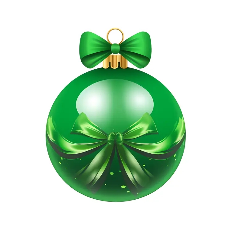 Green Bow Ornament for Christmas
