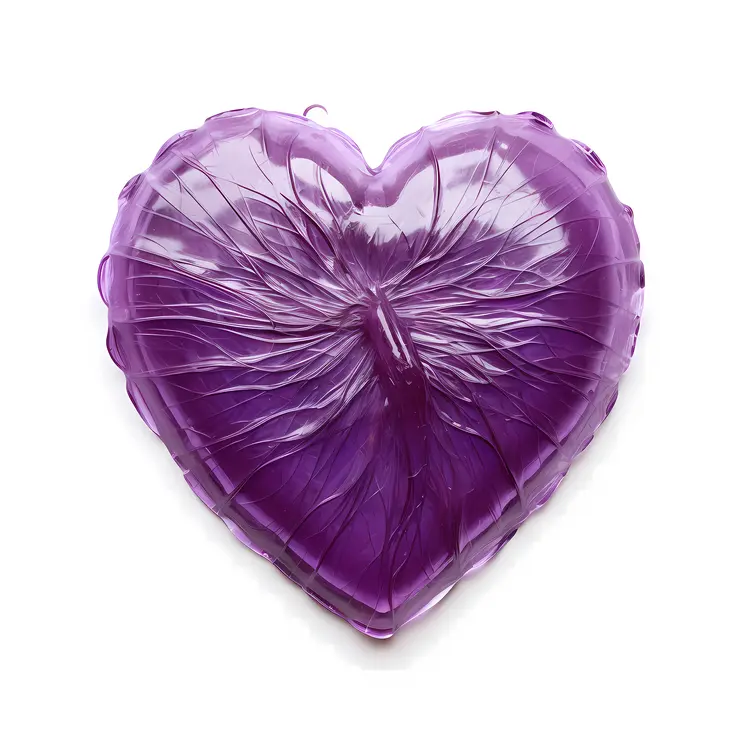Purple Heart-shaped Balloon for Valentine's Day