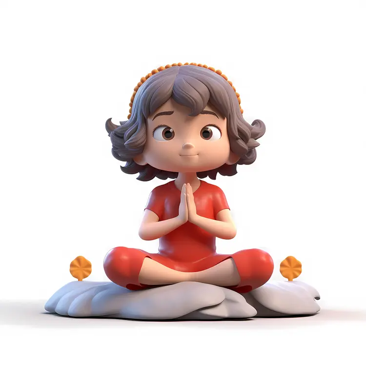Girl Meditating in Peace