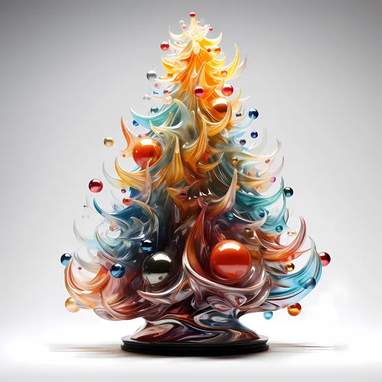 Colorful Swirled Christmas Tree