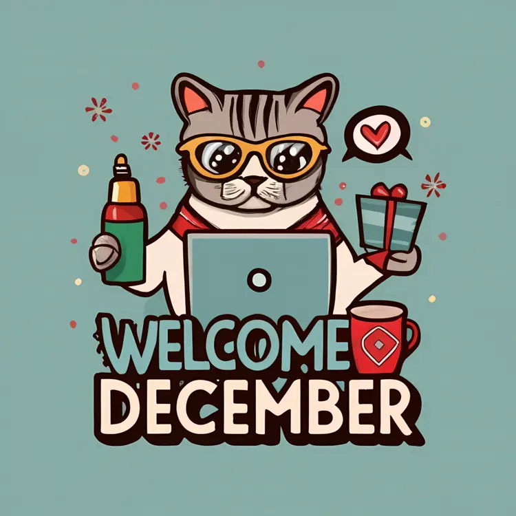 Welcome December with Cat and Gifts