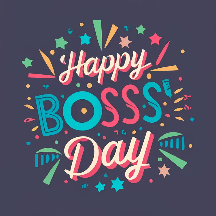 Happy Boss's Day Colorful Design