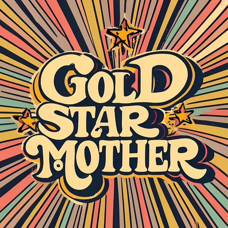 Gold Star Mother with Colorful Background