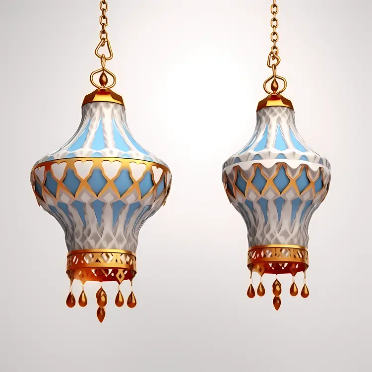 Blue Decorative Lantern