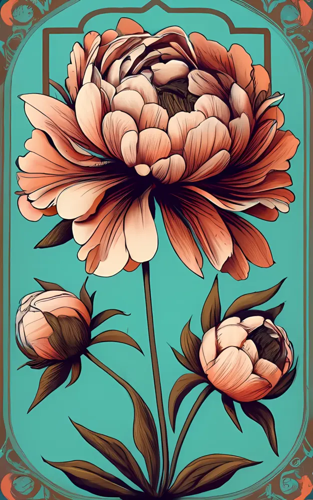 Beautiful Blooming Flower with Buds