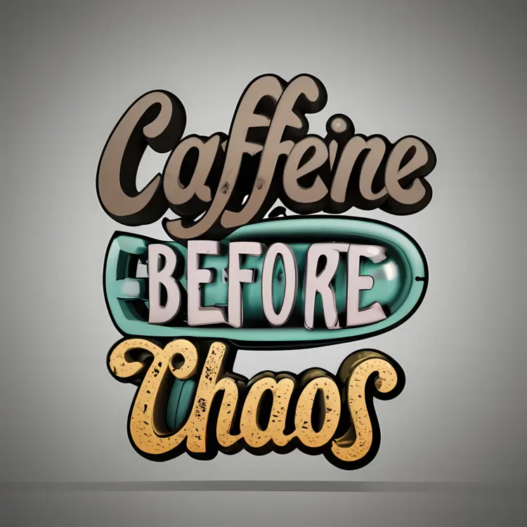 Caffeine Before Chaos with Bold Text