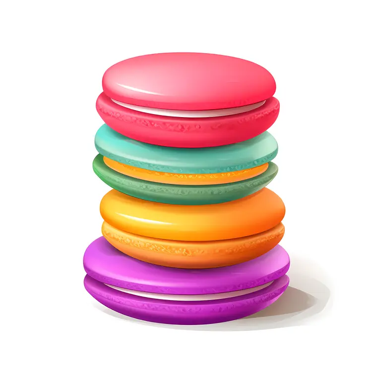 Stack of Colorful Macarons