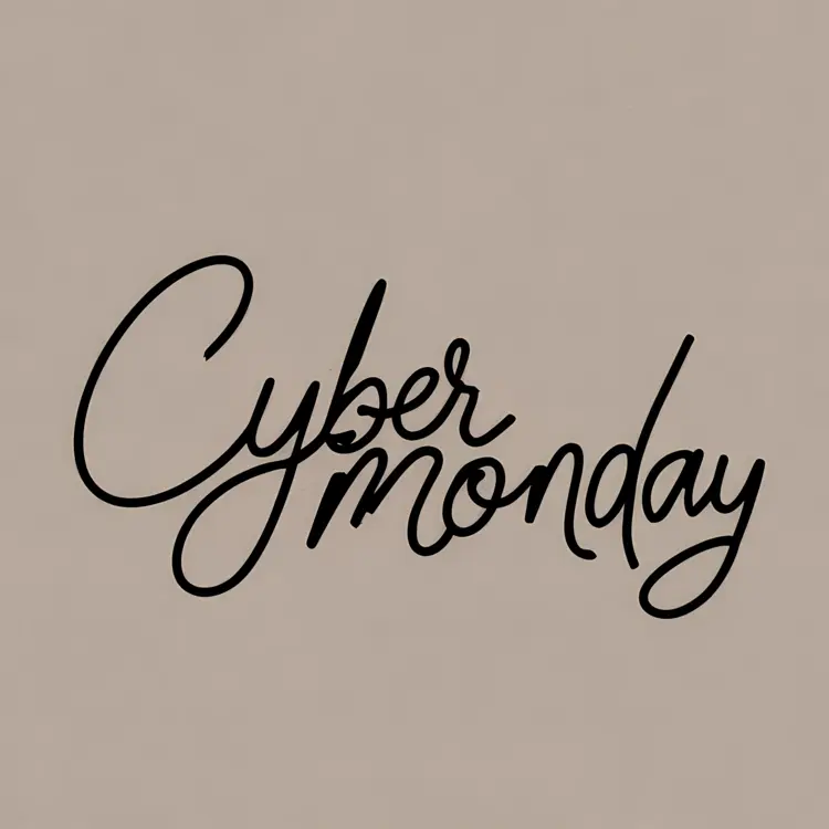 Cyber Monday Handwritten Text
