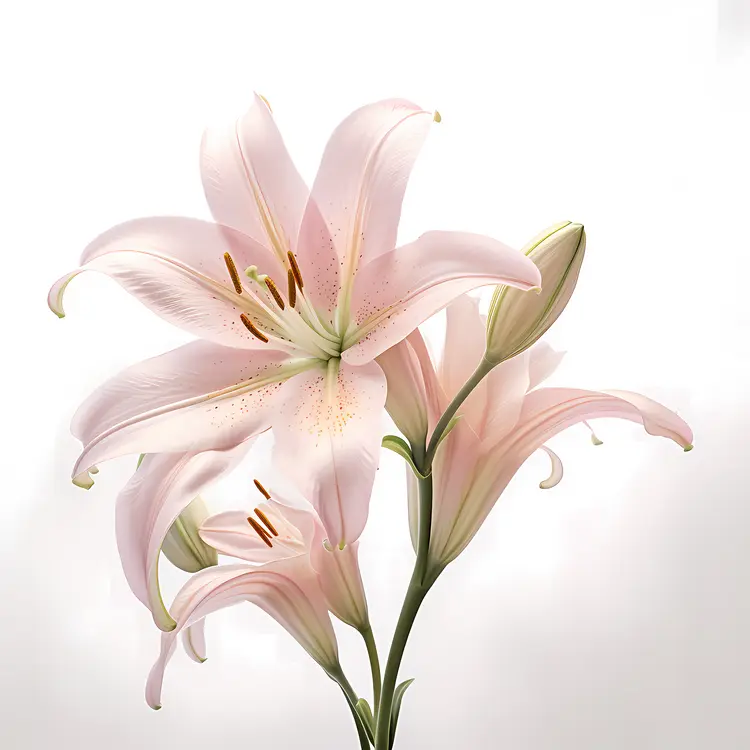 Beautiful Pink Lily in Bloom