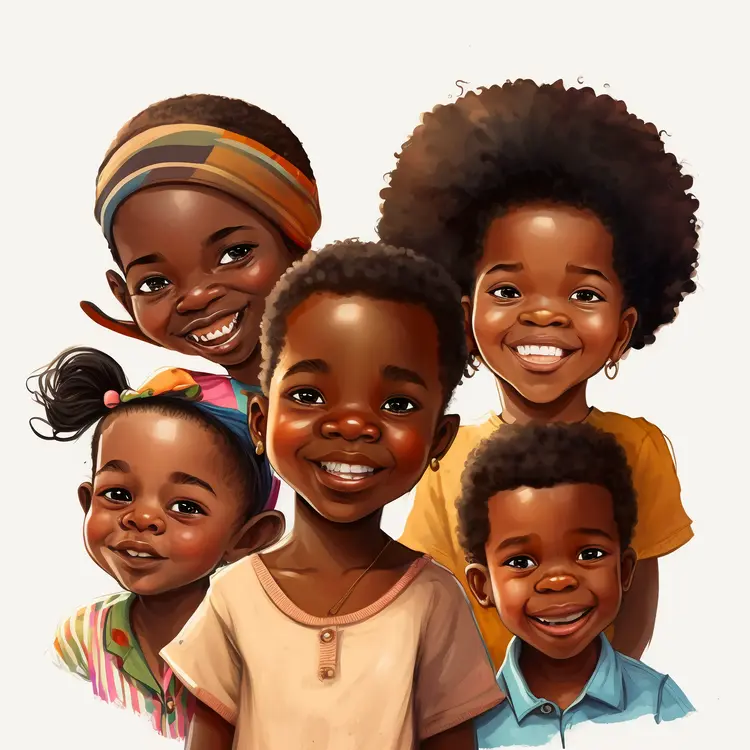 Smiling Group of Happy Children