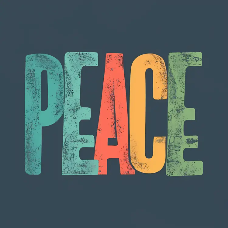 Colorful Peace Typography