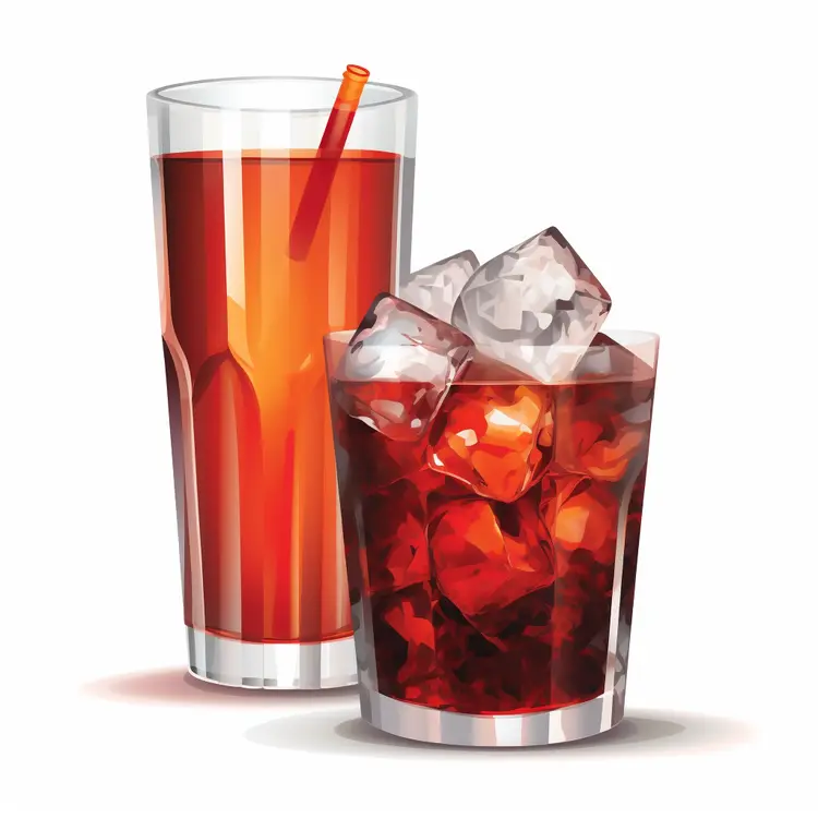 Refreshing Cold Drinks with Ice