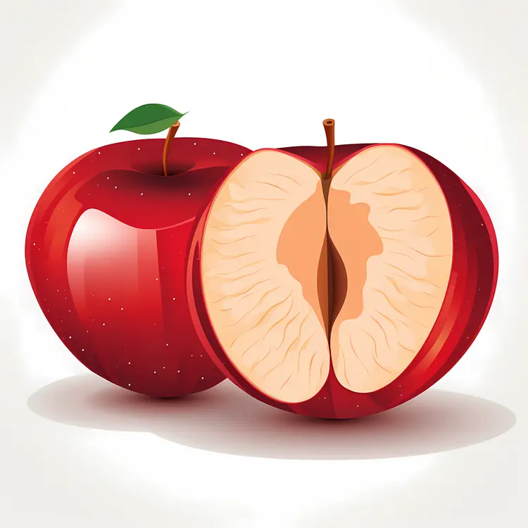 Fresh Red Apple Illustration