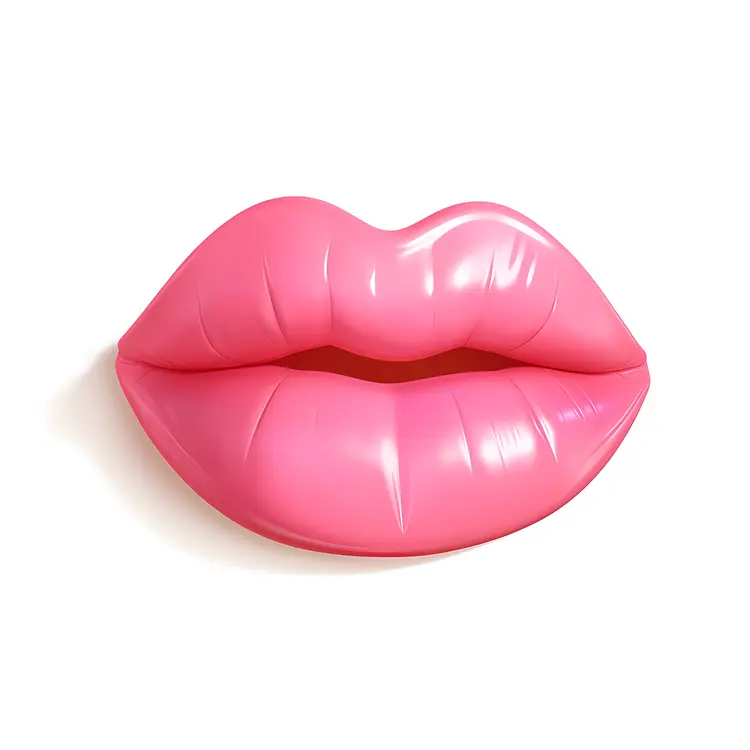 Glossy Pink Lips Illustration