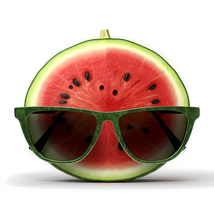Cool Watermelon Cartoon with Sunglasses