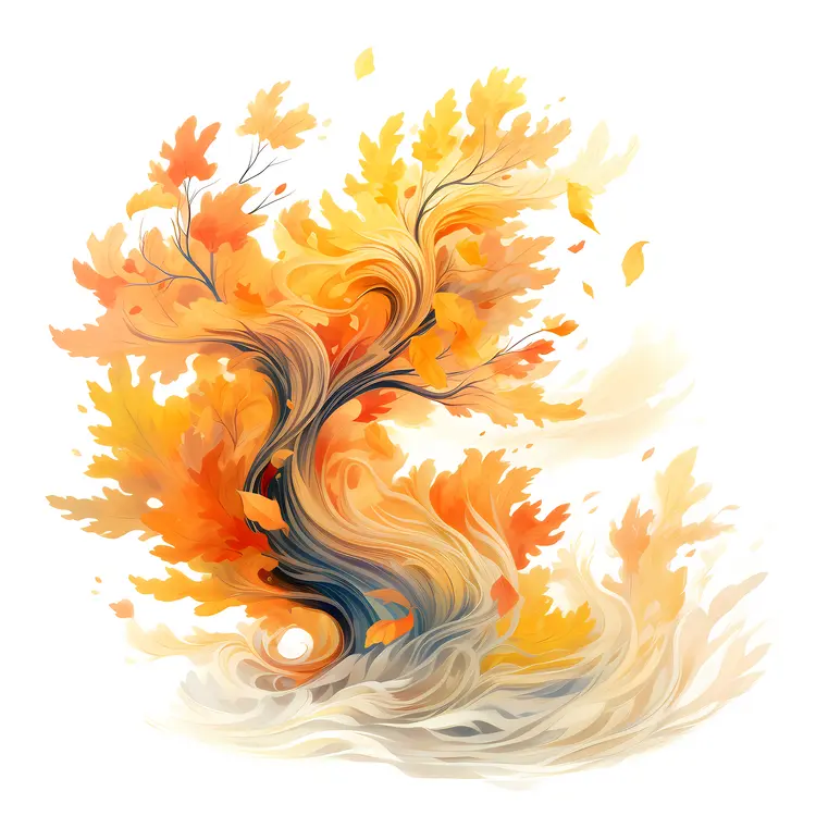 Tree with Autumn Leaves