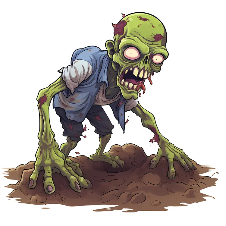 Creepy Zombie Illustration for Halloween