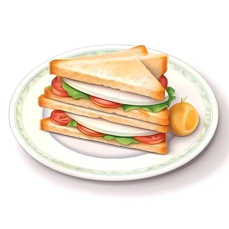 Delicious Sandwich on a Plate