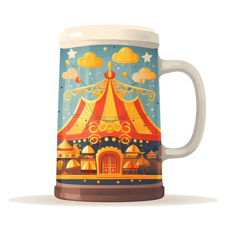 Decorative Beer Mug with Froth