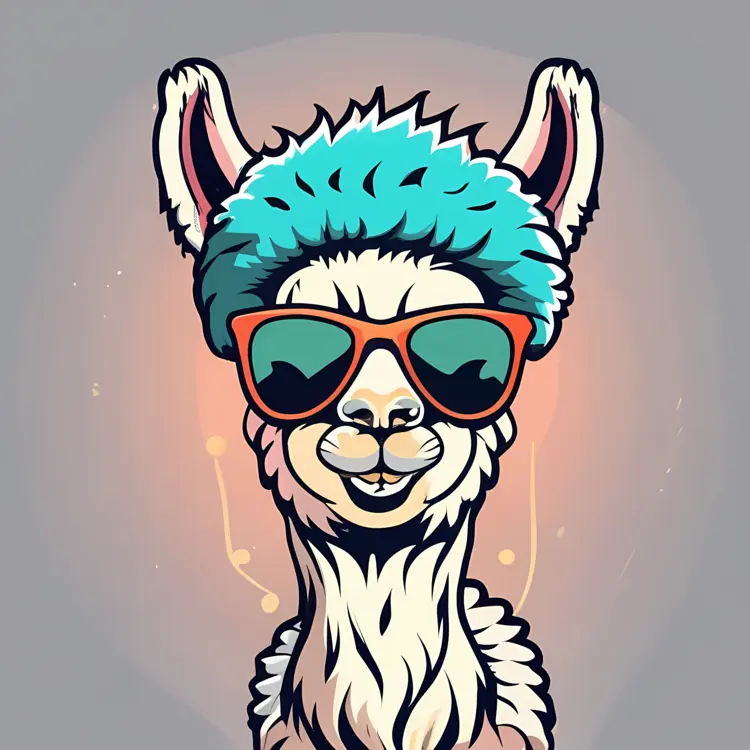 Cool Llama with Sunglasses