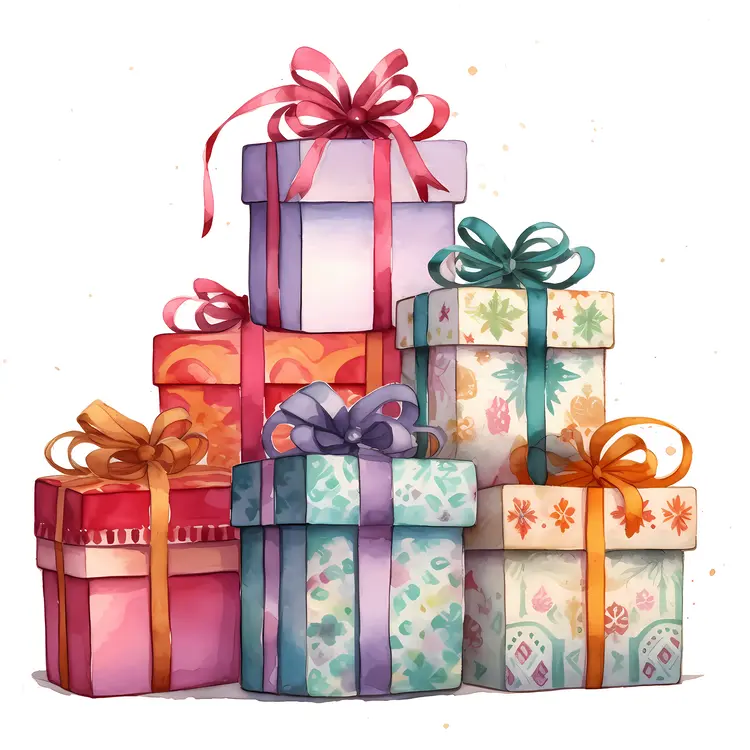 Joyful Stacked Gift Boxes