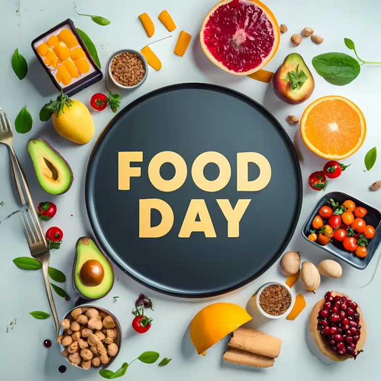 Nutritious Food Day Display with Fresh Ingredients