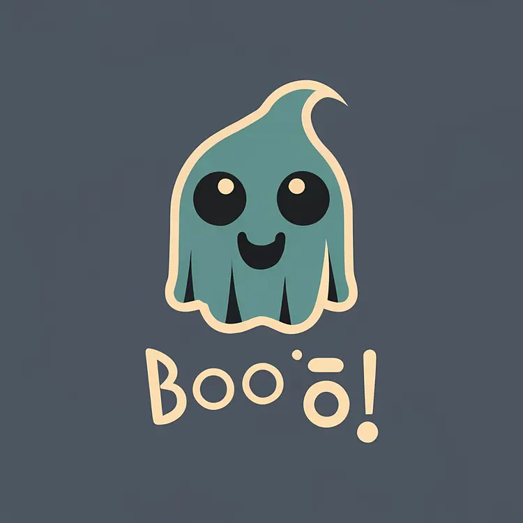 Happy Ghost Saying Boo