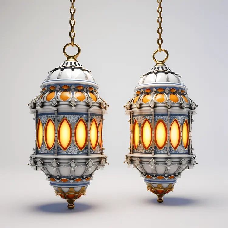 Pair of Decorative Hanging Lanterns