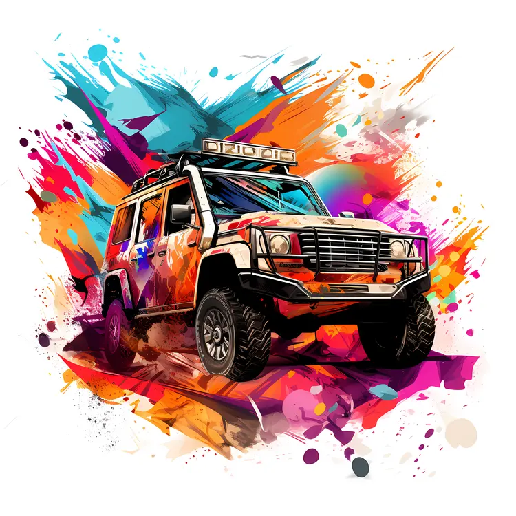 Colorful Off-Road Jeep