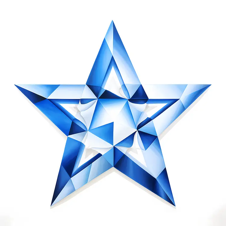 Blue Crystal Star Design