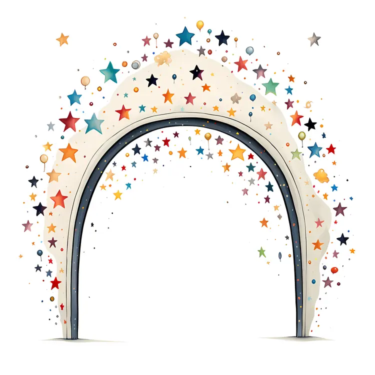 Colorful Star Arch Decoration