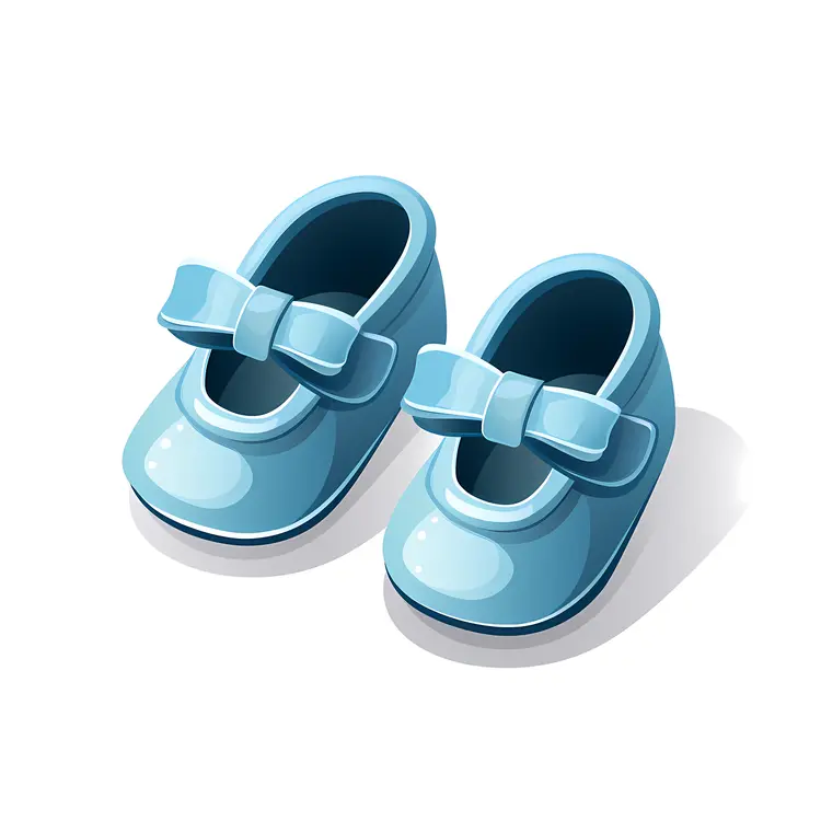 Blue Baby Shoes with Bow