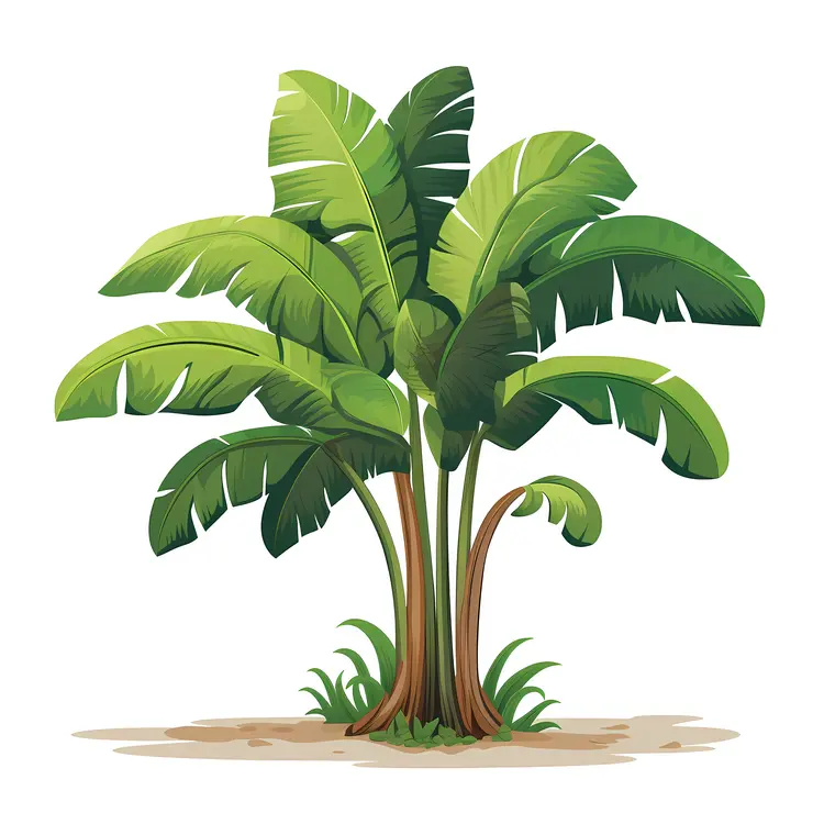 Banana Plant Illustration