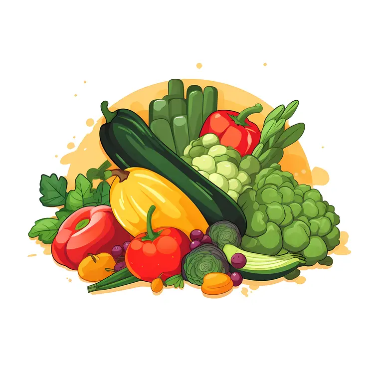 Mixed Vegetables Illustration