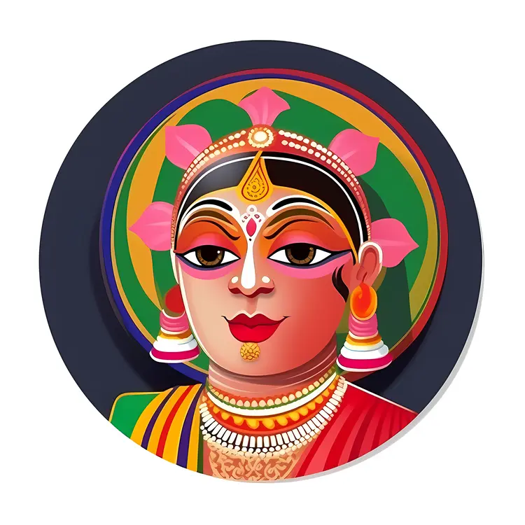 Traditional Indian Woman Illustration for Cultural Festivals