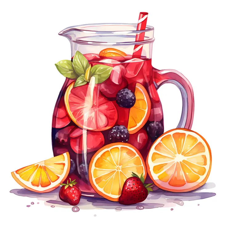 Refreshing Fruit Punch with Oranges and Berries