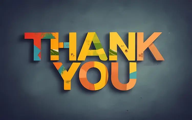 Bold Graphic Thank You Text