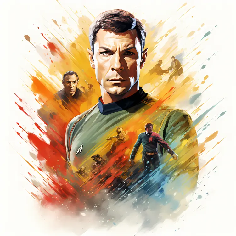 Illustrated Science Fiction Character in Uniform