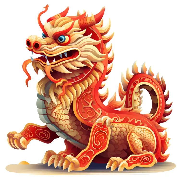 Sitting Dragon Illustration