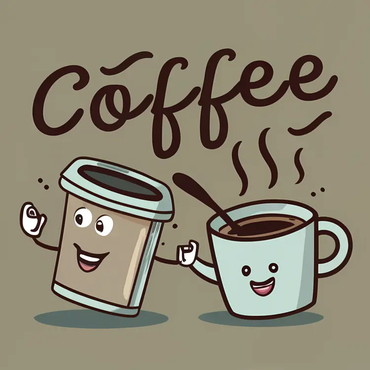 Coffee Friends Cartoon