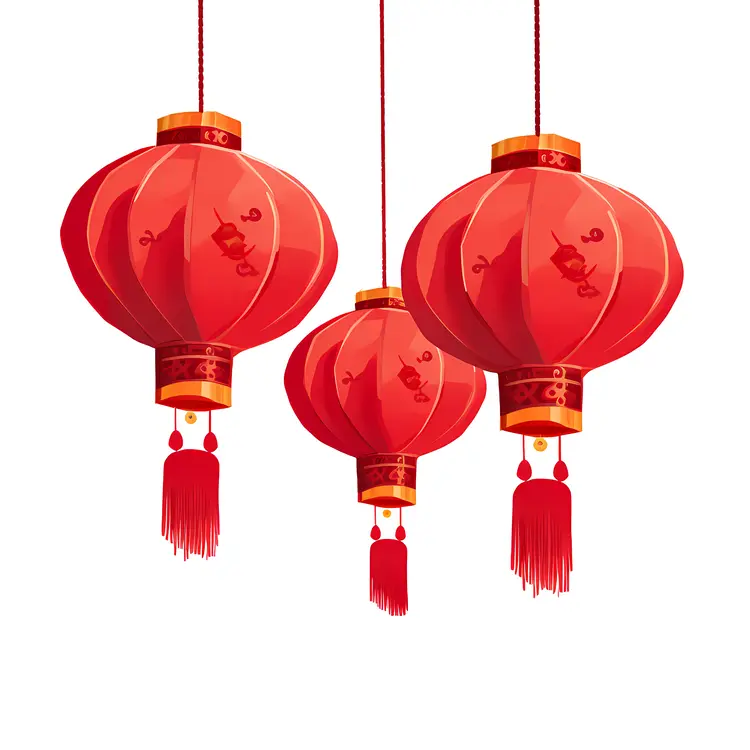 Red Lanterns for Chinese New Year Celebration