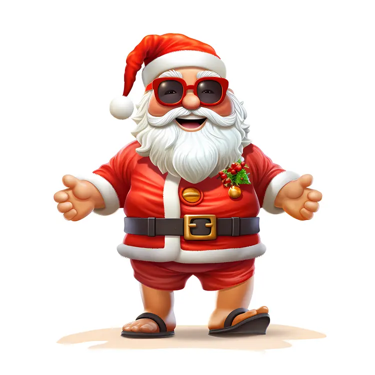 Santa Claus in Beachwear