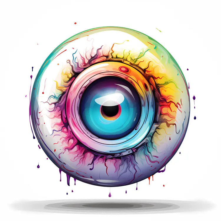 Blue Artistic Eye Illustration